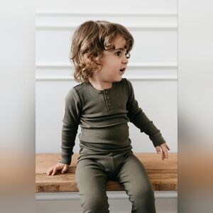 Jamie Kay | Olive Ribbed Set